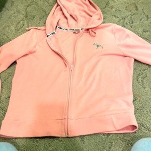 pink hoodie